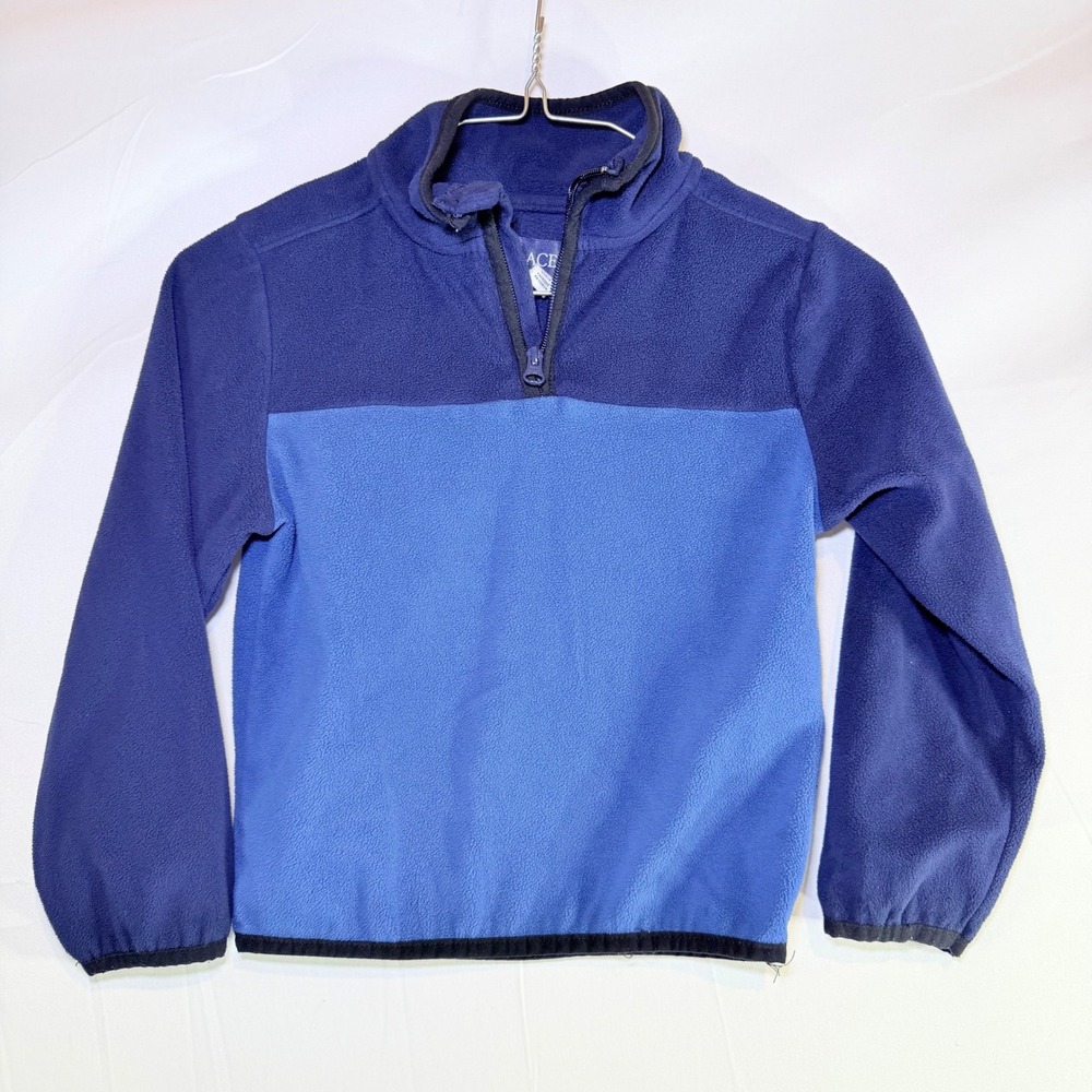 The Childrens Place Boys Blue Fleece Quarter Zip Pullover Sweater Size 5/6 S/P